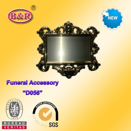 Zamak frame D057 Coffin Fitting gold color plate frame for funeral
